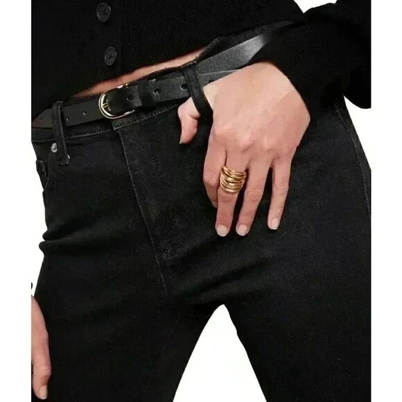 Banana Republic Women's Black Cotton/Spandex Mid-Rise Skinny Jeans - Picture 3 of 13